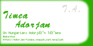 timea adorjan business card